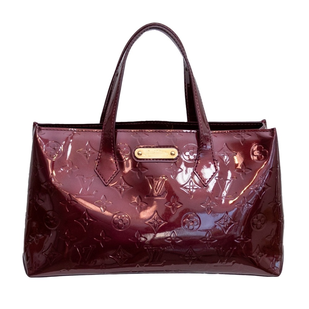 Louis Vuitton Monogram Vernis Wilshire PM Rouge Fauviste Patent Leather Hand Bag